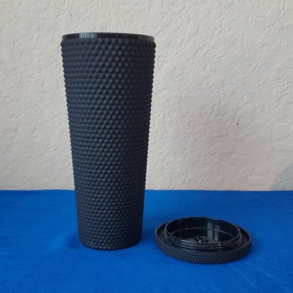 Starbucks Fall 2019 Matte Black Studded Plastic Tumbler - Picture 4 of 7
